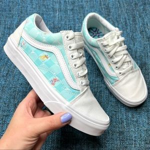 RARE Vans x Spongebob Old Skool Sneakers Limited Edition White Blue